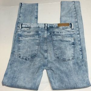 Zara Premium Wash Trafaluc Skinny Super Stretch Distress Denim Jeans Size 4